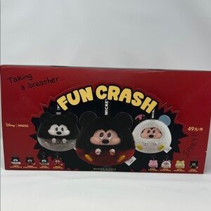 Disney Miniso Fun Crash Mickey Plush Toy - Black and Red